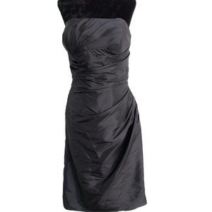 Black Shoulder-less Corsetted Dress size 8 (approx)